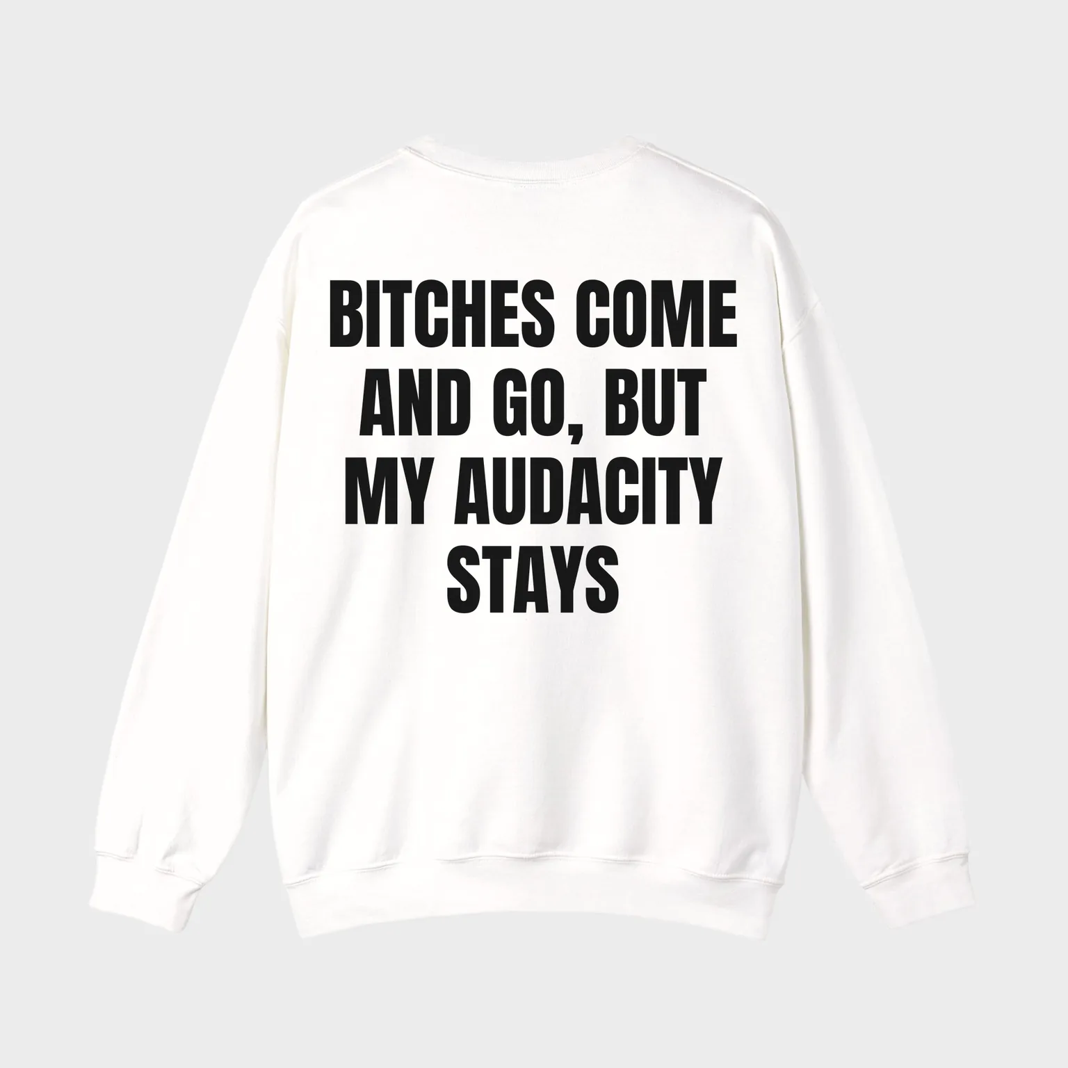 Bitches Come and Go, But My Audacity Stays — full back print