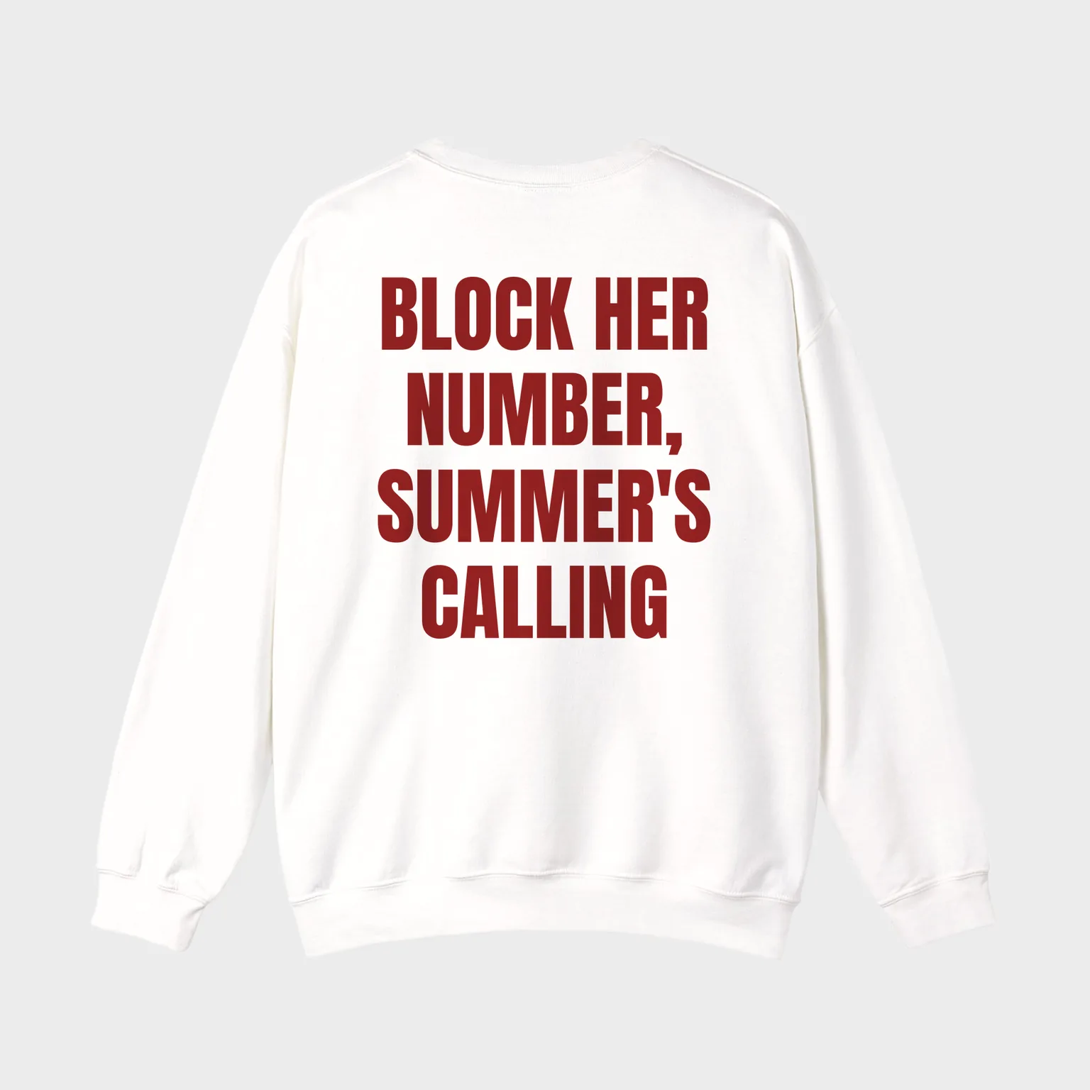 Block Her Number, Summer's Calling — full back print