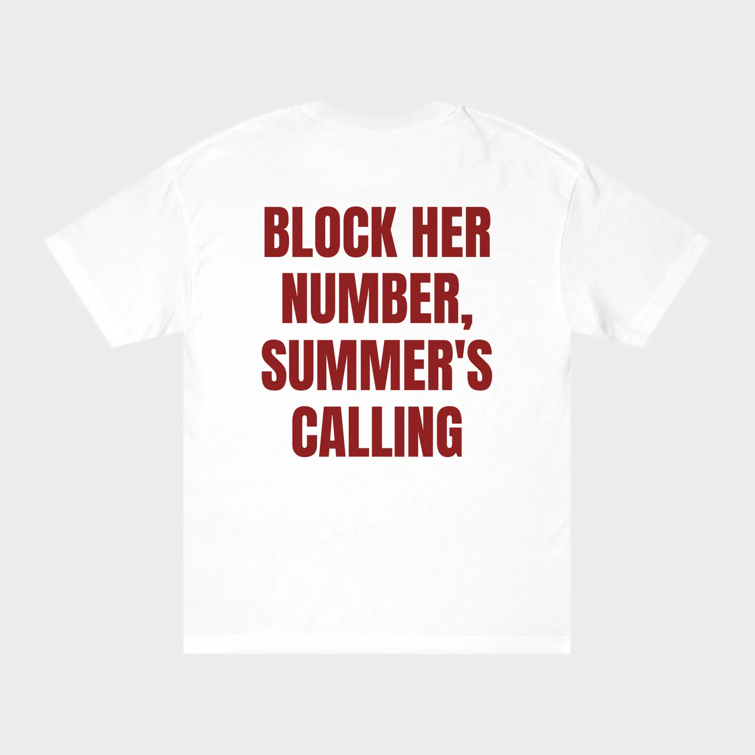 Block Her Number, Summer's Calling — full back print
