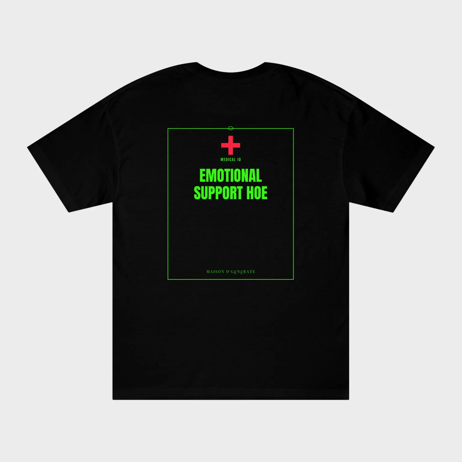 Emotional Support Hoe — full back print