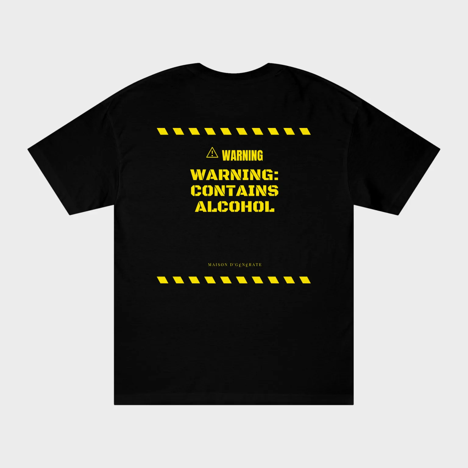 Warning: Contains Alcohol — full back print